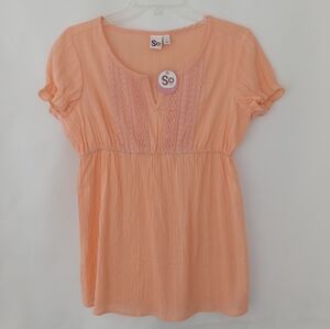 SO Orange Sherbet Color Shirt Top Women's Size Large NWT